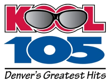 KOOL 105 logo with sunglasses over the word “KOOL,” blue “105” below, and the tagline “Denver’s Greatest Hits” at the bottom—stylishly designed to keep your brand as fresh as a maintenance plan.